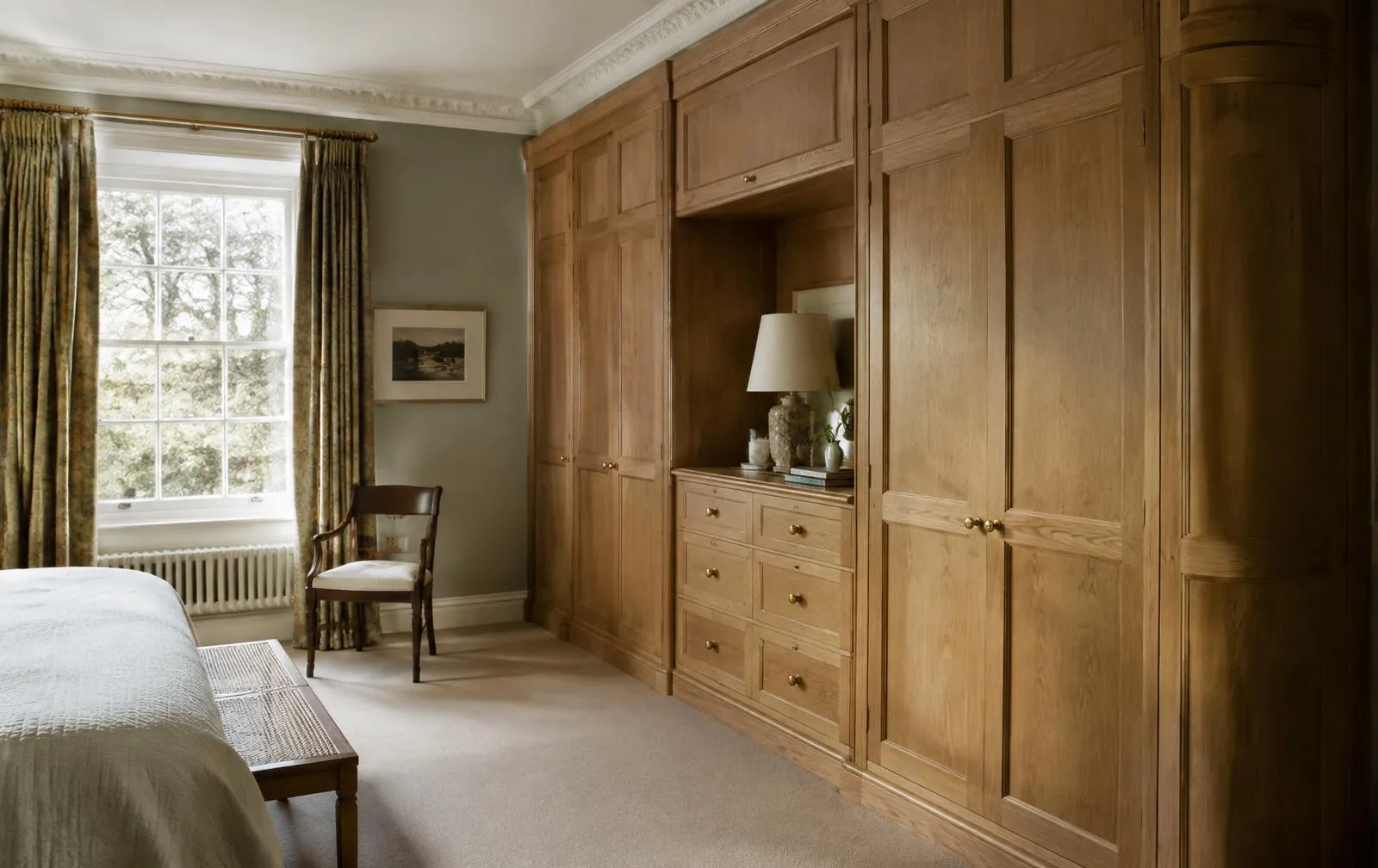 Bespoke fitted oak cabinetry